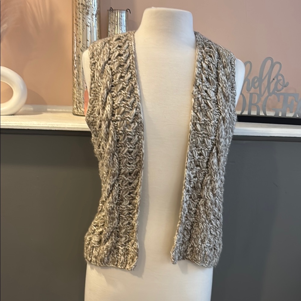 GAP Cream and Brown Cardigan Sweater